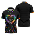Cancer Sucks In Every Colour Awareness Ribbon Golf Polo Shirt, Mens Golf Apparel