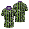Beetle Stripe Snake Halloween Golf Polo Shirt for Men, Golf Polo Shirts For Men, Printed Golf Shirts
