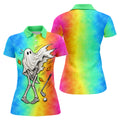 Windy Skeleton Ghost Golf Polo Shirt, Women's Halloween Shirt, Ladies Golf Shirts