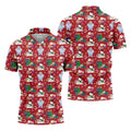 Ho Ho Ho Santa Snowman Men's Golf Polo Shirts, Christmas Golf Shirt, Polo Shirts For Men