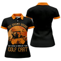 Broom Broke Now I Drive Golf Cart Halloween Polo Shirt, Women’s Golf Polo, Ladies Golf Top
