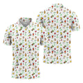 19th Hole Cocktail Drinks Pattern Golf Shirt, Mens Golf Polo, Printed Golf Shirts