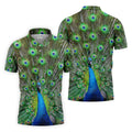 The Peacock Unique Golf Shirt, Golf Tops For Men, Golf Shirts For Men, Polo Shirts For Men