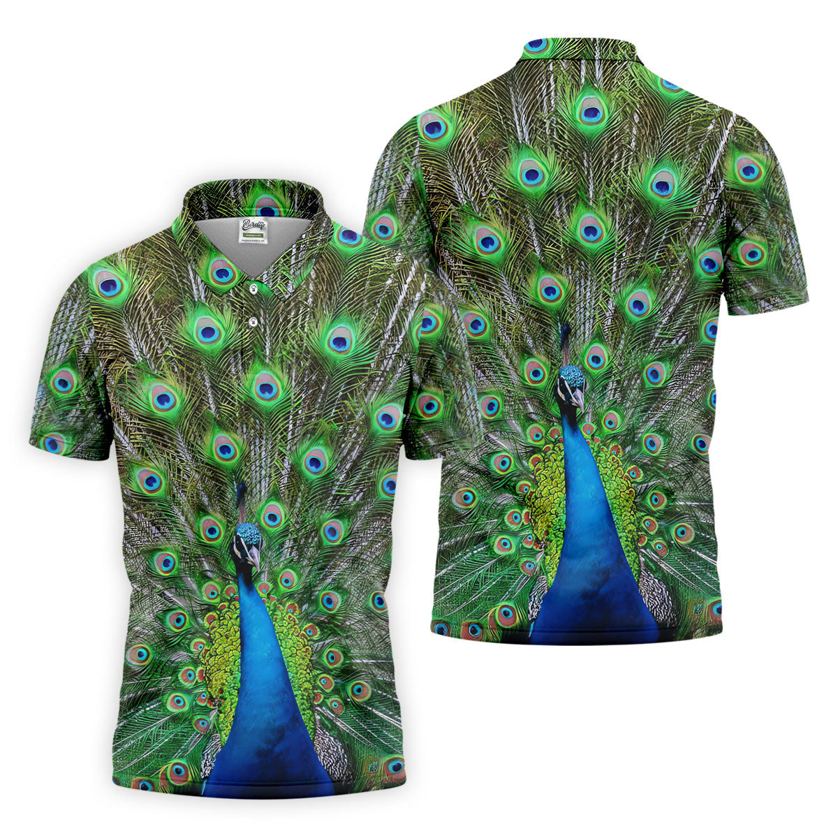 The Peacock Unique Golf Shirt, Golf Tops For Men, Golf Shirts For Men, Polo Shirts For Men