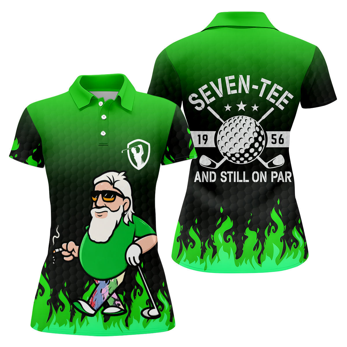 Custom Year Seven Tee And Still On Par Golf Polo Shirt, Women's Golf Polo, Ladies Golf Shirts