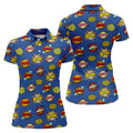 Funny Comic Pop Art Golf Shirt, Ladies Golf Shirts, Golf Tops For Women
