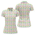 Bunny Hops Seamless Pattern Easter Golf Shirt, Women Golf Top, Fun Women's Golf Shirts, Ladies Golf Shirts