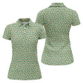 Sandwich Golf Course Seamless Pattern Performance Golf Shirt, Women Golf Top, Ladies Golf Shirts