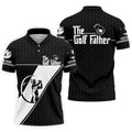 The Golf Father Golf Ball Pattern Father's Day Golf Shirt, Golf Gift For Dad, Polo Shirts For Men