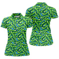 Golf Course Layout Golf Shirt, Fairway Water Hazard Pattern, Golf Shirt For Women