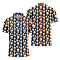 Retro Alien Head Pattern Golf Shirt, Men’s Golf Shirt, Golf Polo Shirts For Men