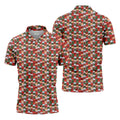 Fun Christmas Colorful Shirts For Men, Naughty Christmas Golf Shirt, Polo Shirts For Men, Golfing Apparel