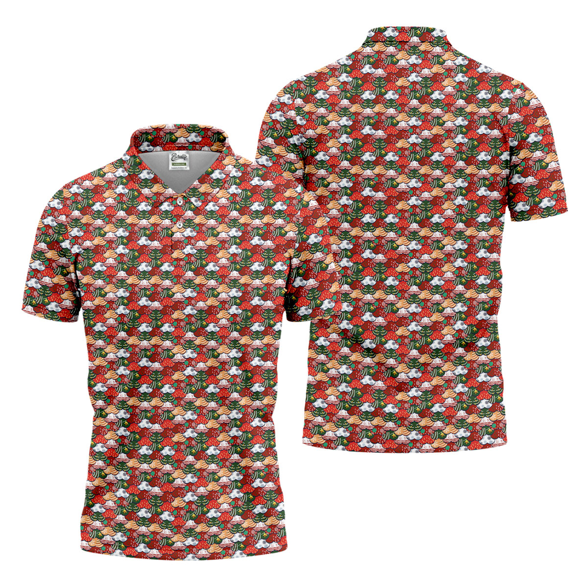 Fun Christmas Colorful Shirts For Men, Naughty Christmas Golf Shirt, Polo Shirts For Men, Golfing Apparel