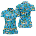 Tropical Cruise Vintage Hawaiian Golf Shirt, Women's Golf Tops, Ladies Golf Shirts