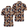 Cartoon Poodle Dog Men's Golf Polo Shirts, Gifts For Dog Lovers, Polo Shirts For Men