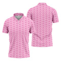 Just Cure It Pink Ribbon Breast Cancer Golf Shirt, Mens Golf Polo, Printed Golf Shirts