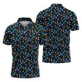 90s Dice Memphis Style Black Golf Shirt, Cute Golf Shirt, Polo Shirts For Men, Golf Shirts For Men