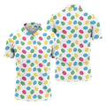 Colorful Easter Eggs White Golf Shirt, Cute Golf Outfit, Polo Shirts For Men, Golf Shirts For Men