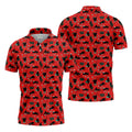 Xmas Black Cat Red Golf Shirt, Polo Shirts For Men, Christmas Golf Shirt, Golf Gift For Men, Christmas Golf Gift