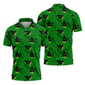 Green Witch Bubble Pattern Halloween Polo Shirt, Polo Shirts For Men, Men's Golf Shirt