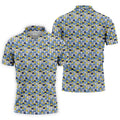 Funny Beer Pretzel Cleavage Pattern Golf Polo Shirt, Mens Golf Polo, Printed Golf Shirts