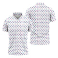 Blue And Pink Naughty Stick People White Golf Shirt, Polo Shirts For Men, Golf Gift For Men