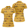 Funny Adult Party Bottle Pattern Golf Shirt, Golf Shirts For Women, Ladies Golf Top