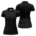 Funny Neon Couples Pattern Golf Polo Shirt, Ladies Golf Shirts, Golf Polo For Women
