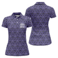 Foolish Mortal Haunted Pattern Golf Polo Shirt, Women's Golf Apparel, Halloween Shirt