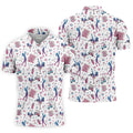Funny Par Tee Girl Golfer Pattern Golf Polo Shirt, Polo Shirts For Men, Mens Golf Apparel
