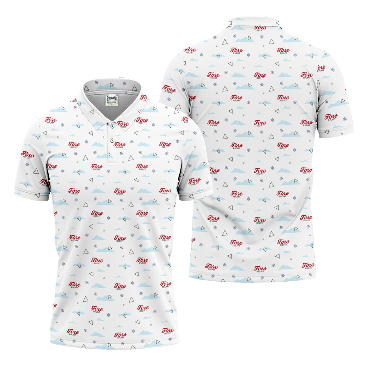 Fore Right Men's Funny Golf Shirts, Golf And Beer Polo Shirts For Men, Golf Shirts For Men