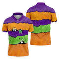 Funny Halloween Peeping Eyes Polo Shirts For Men, Golf Tops For Men, Halloween Golf Shirt