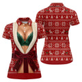 Funny Festive Costume Christmas Golf Shirt, Women’s Golf Polo, Golf Tops For Women