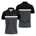 Best Dad By Par Black And Grey Dad Golf Shirt, Father's Day Golf Gift, Polo Shirts For Men
