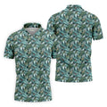 Dinosaur Head Tropical Vibe Golf Tops For Men, Polo Shirts For Men, Golf Shirts For Men