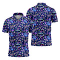 Mexican Holiday Symbols Neon Pattern Cinco De Mayo Celebration Fiesta Themed Golf Shirts For Men