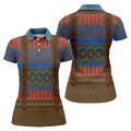 Tribal Suspender Pattern Halloween Golf Polo Shirt, Golf Polo For Women, Printed Golf Shirt
