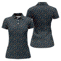 Golf Bourbon Golf Whiskey Black Golf Shirt, Women's Golf Tops, Ladies Golf Shirts, Women's Polo Shirt