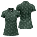 Naughty Position Dark Green Fun Women's Golf Shirts, Valentines Golf Gift, Ladies Golf Polos