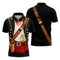 Swashbuckler Pirate Golf Shirt, Caribbean Captain Costume Pattern, Golf Shirt For Men