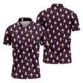 Cute Ghost Butt Halloween Pattern Golf Polo Shirt, Mens Golf Polo, Printed Golf Shirts