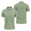 Sandwich Golf Course Seamless Pattern Performance Golf Shirt, Golf Tops For Men, Golf Shirts For Men