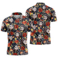 Cute Possums Hibiscus Flowers Golf Polo, Island Foliage Hawaiian Golf Shirt, Golf Tops For Men, Golfing Apparel