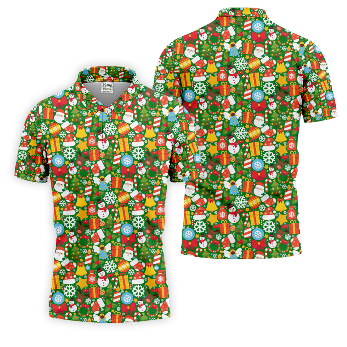 Festive Christmas Green Golf Shirt, Christmas Golf Shirt, Polo Shirts For Men, Golf Gift For Men, Golfing Apparel