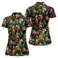 Funny Santa Claus Golf Pose Women's Golf Tops, Christmas Golf Shirt, Christmas Golf Gift