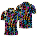 Adult Humor LGBT Rainbow Color Men's Funny Golf Shirts, Pride Month Celebrate Golf Shirts For Men