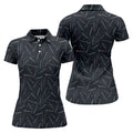 Minimalist Neon Lightsaber Pattern Golf Shirt, Women’s Golf Tops, Performance Golf Shirt
