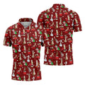 Naughty Santa Hat Christmas Polo Shirts, Unique Gift For Golfer, Polo Shirts For Men, Golf Gift For Men