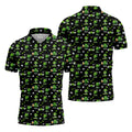 Three Leaf Clover Golf And Beer St Patrick's Day Black Golf Shirt, Fun Golf Shirts For Men, Polo Shirts For Men