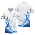 Blue Ribbon Golfer Prostate Cancer Awareness Polo Shirt, Golf Shirts For Men